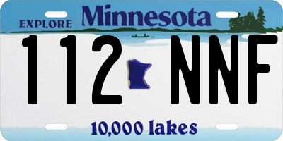 MN license plate 112NNF