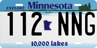 MN license plate 112NNG