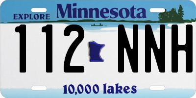MN license plate 112NNH