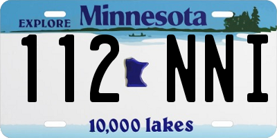 MN license plate 112NNI