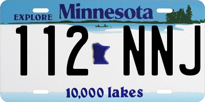 MN license plate 112NNJ
