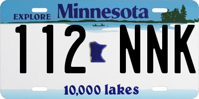 MN license plate 112NNK