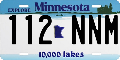 MN license plate 112NNM