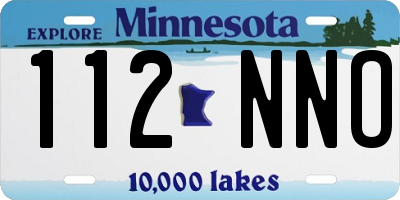 MN license plate 112NNO