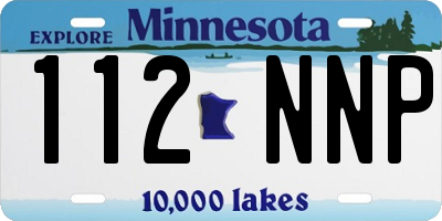 MN license plate 112NNP