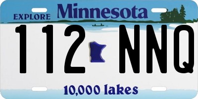MN license plate 112NNQ