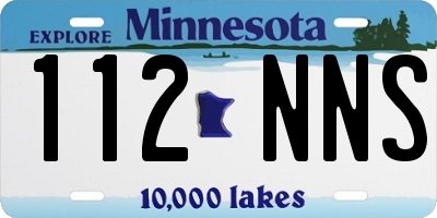 MN license plate 112NNS