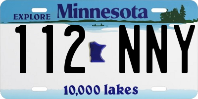 MN license plate 112NNY