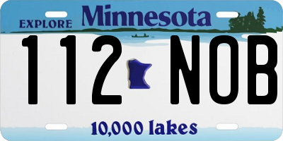 MN license plate 112NOB
