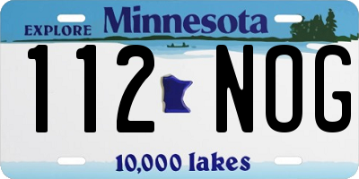 MN license plate 112NOG