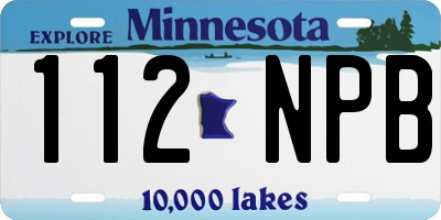 MN license plate 112NPB