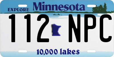 MN license plate 112NPC