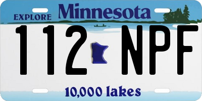MN license plate 112NPF
