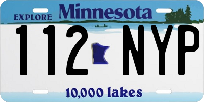 MN license plate 112NYP