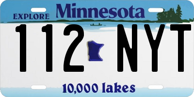 MN license plate 112NYT