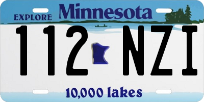 MN license plate 112NZI