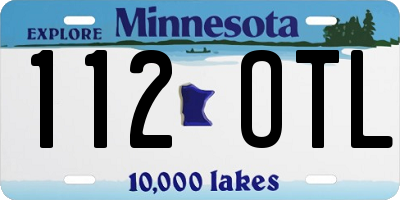 MN license plate 112OTL