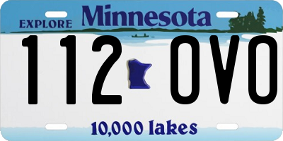 MN license plate 112OVO