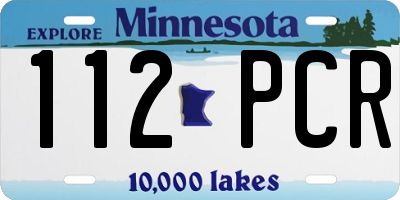 MN license plate 112PCR