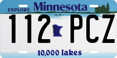 MN license plate 112PCZ