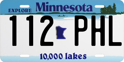 MN license plate 112PHL