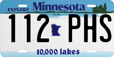MN license plate 112PHS