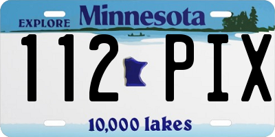 MN license plate 112PIX