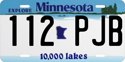 MN license plate 112PJB