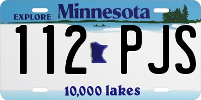MN license plate 112PJS