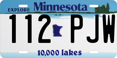MN license plate 112PJW