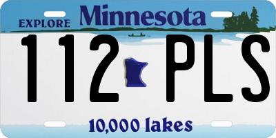 MN license plate 112PLS