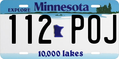 MN license plate 112POJ