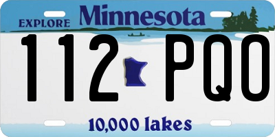 MN license plate 112PQO