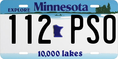 MN license plate 112PSO