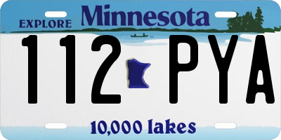 MN license plate 112PYA