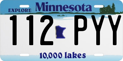 MN license plate 112PYY
