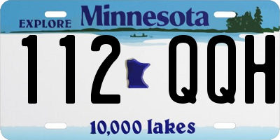 MN license plate 112QQH