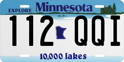MN license plate 112QQI