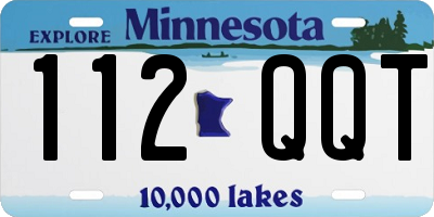 MN license plate 112QQT