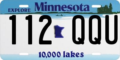 MN license plate 112QQU