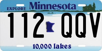 MN license plate 112QQV