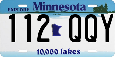 MN license plate 112QQY