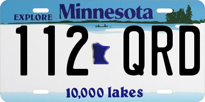 MN license plate 112QRD