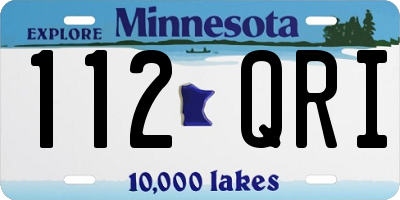 MN license plate 112QRI