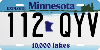 MN license plate 112QYV