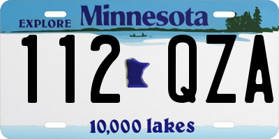 MN license plate 112QZA