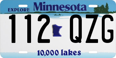 MN license plate 112QZG