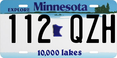 MN license plate 112QZH