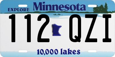 MN license plate 112QZI