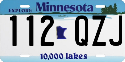 MN license plate 112QZJ